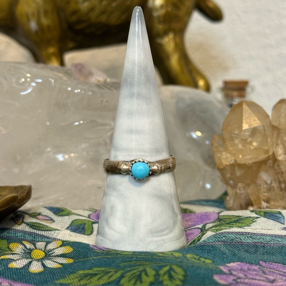 NWT Jason Yazzie Navajo Made Hallmarked Kingston Turquoise Ring Size 12